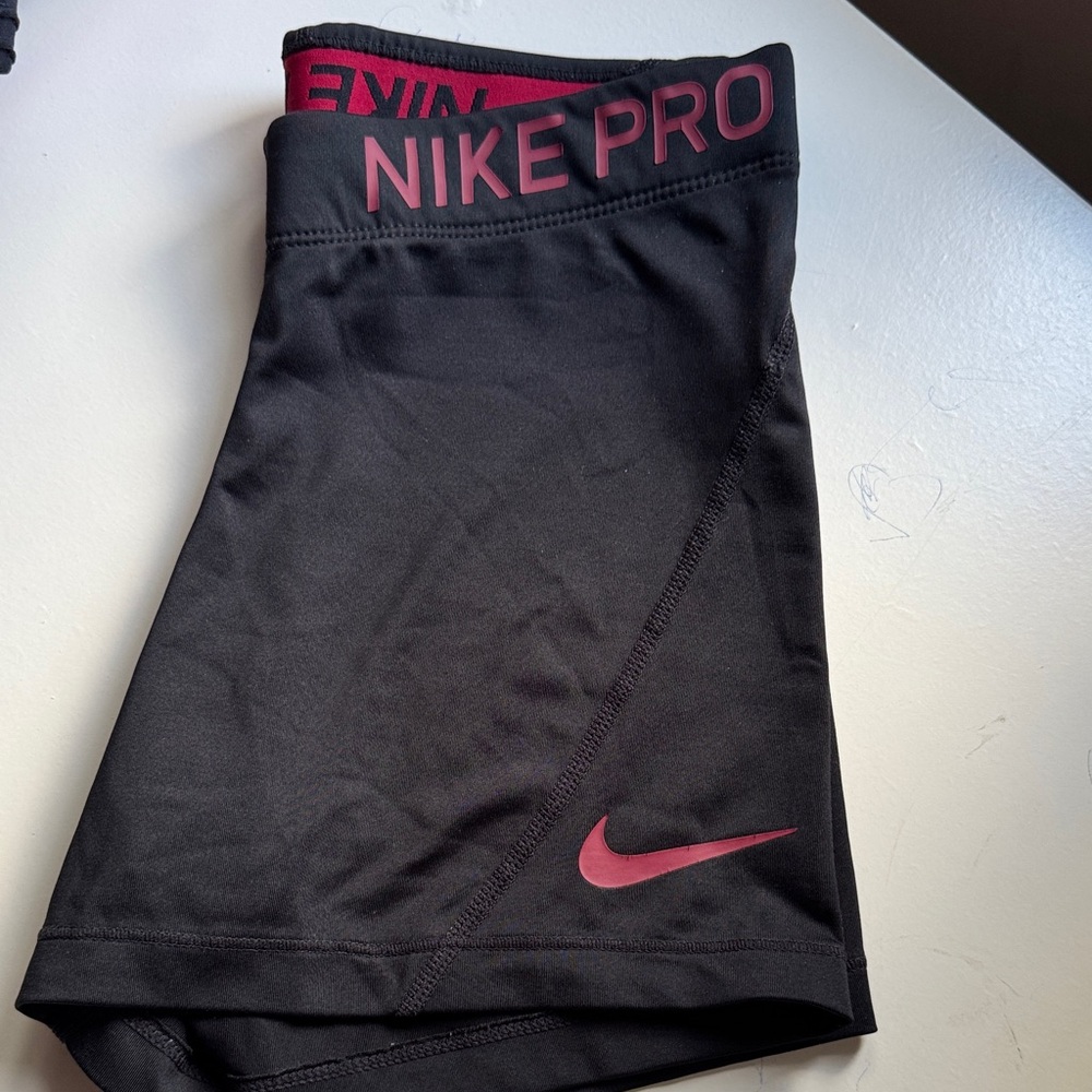 Nike Pro Women's Gray and Maroon Shorts. Size small. - Picture 1 of 3